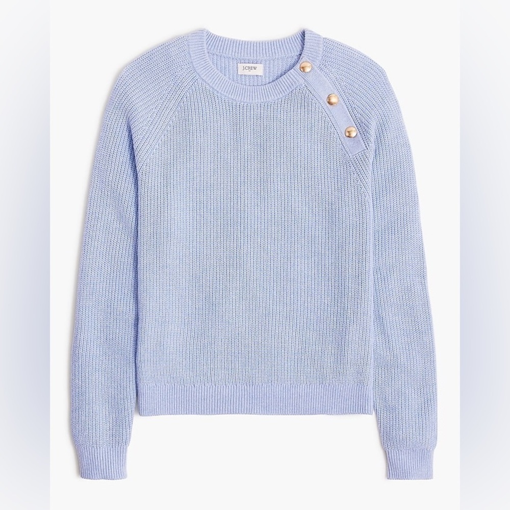 J crew Button raglan crewneck sweater